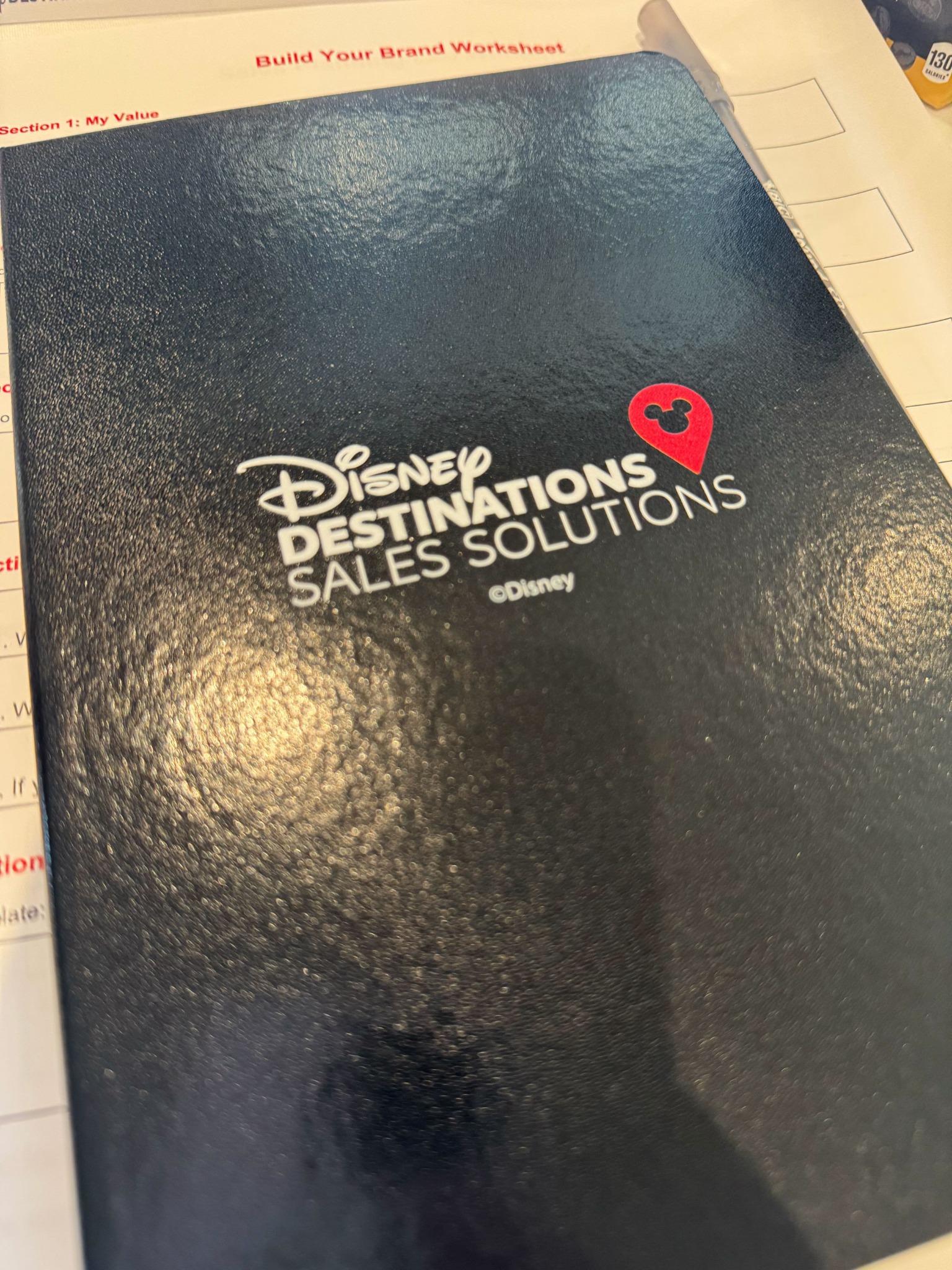 Disney Destinations Sales Solutions folder on a Build Your Brand worksheet